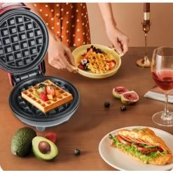 Create Perfect Mini Waffles, Paninis, And Hash Browns With Our Home Mini Waffle Maker - Perfect For Family Celebrations, Easter, And Children's Birthday Parties 8 Create Perfect Mini Waffles, Paninis, And Hash Browns With Our Home Mini Waffle Maker - Perfect For Family Celebrations, Easter, And Children's Birthday Parties -Kitchen Appliances Discounts 90786026 3