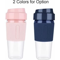 Portable Blender Juicer Cup Mini Smoothies Maker Rechargeable Blender Personal Size Blender Travel Cup With Safety Guard (Pink) -Kitchen Appliances Discounts 90818143 5