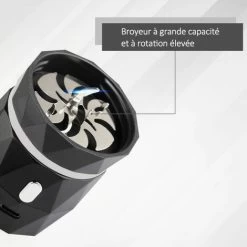 Grinder Home Portable Mini Electric Smoke Grinder USB 200W High Power 400mAh 16000rpm Speed Herb Pulverizer, Black -Kitchen Appliances Discounts 90818893 3