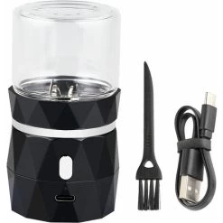 Grinder Home Portable Mini Electric Smoke Grinder USB 200W High Power 400mAh 16000rpm Speed Herb Pulverizer, Black -Kitchen Appliances Discounts 90818893 4