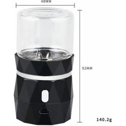 Grinder Home Portable Mini Electric Smoke Grinder USB 200W High Power 400mAh 16000rpm Speed Herb Pulverizer, Black -Kitchen Appliances Discounts 90818893 5