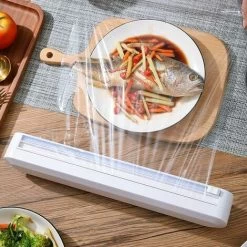 Cling Film Dispenser, Cling Film Cutter With A Roll Of Cling Film, Cling Film Dispenser, Cling Film Wrapping Dispenser, Aluminum Foil, Kitchen -Kitchen Appliances Discounts 91167539 3