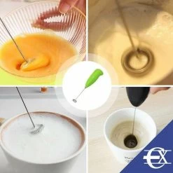 Milk Frother - Electric Whisk - Battery Operated Mini Whisk - Stainless Steel Plastic Coffee Frother - Kitchen Accessories - Green -Kitchen Appliances Discounts 91171783 5