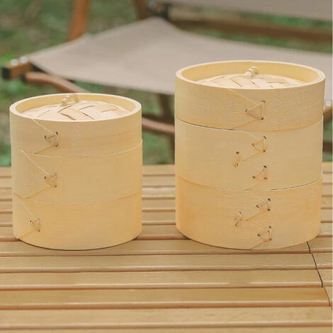 Outdoor Bamboo Steamer (3 Steamers + 1 Lid), Medium 7 Outdoor Bamboo Steamer (3 Steamers + 1 Lid), Medium - Image 5