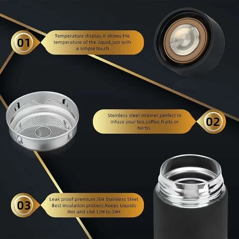 Coffee Thermos,Smart Water Bottle,Hot Water Thermos,Stay Hot For 24 Hrs,Cold For 24 Hrs 5 Coffee Thermos,Smart Water Bottle,Hot Water Thermos,Stay Hot For 24 Hrs,Cold For 24 Hrs - Image 4
