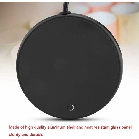 Electric Cup Warmer Desktop Pad Tea Coffee Milk Cup Warmer Coaster Tray Household Office Supplies(Black) 4 Electric Cup Warmer Desktop Pad Tea Coffee Milk Cup Warmer Coaster Tray Household Office Supplies(Black) - Image 2