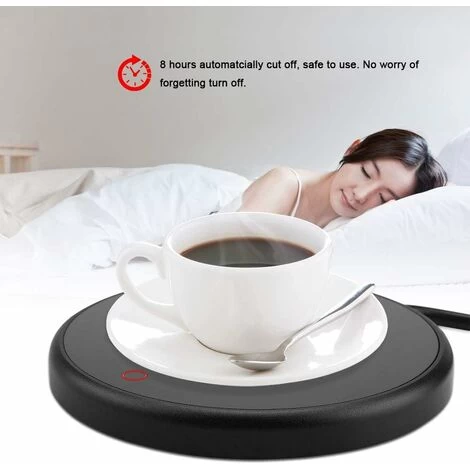 Electric Cup Warmer Desktop Pad Tea Coffee Milk Cup Warmer Coaster Tray Household Office Supplies(Black) 5 Electric Cup Warmer Desktop Pad Tea Coffee Milk Cup Warmer Coaster Tray Household Office Supplies(Black) - Image 3
