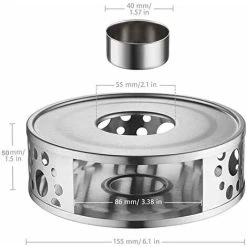Stainless Steel Teapot Warmer With Candle Holder And Teapot -Kitchen Appliances Discounts 91889340 3