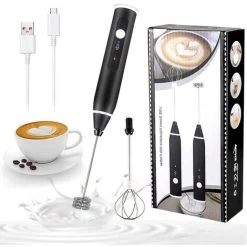 Rechargeable Electric Milk Frother With For Coffee, Matcha, Latte Cappuccino, Hot Chocolate -Kitchen Appliances Discounts 91901811 5
