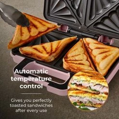 Tower Cavaletto Sandwich Maker Pink -Kitchen Appliances Discounts 91972028 4