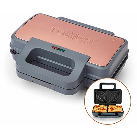 Tower Cavaletto Sandwich Maker Grey 3 Tower Cavaletto Sandwich Maker Grey