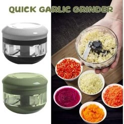 Mini Manual Vegetable Chopper Garlic Chopper Vegetable Chopper With Bowl Food Supplement Puree Machine -Kitchen Appliances Discounts 92864642 4