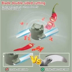 Mini Manual Vegetable Chopper Garlic Chopper Vegetable Chopper With Bowl Food Supplement Puree Machine -Kitchen Appliances Discounts 92864642 5