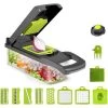 12 In 1 Kitchen Mandoline, Professional Kitchen Mandoline With 6 Replaceable Blades, Multifunctional Vegetable Cutter For Slicing, Cutting And Shredding Vegetables
