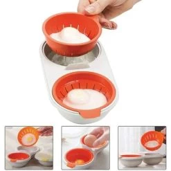 Microwave Egg Boiler Double Cup Double Layer Cookware (2 PSC) -Kitchen Appliances Discounts 92865399 3