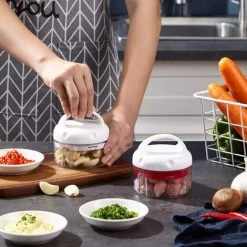 Mini Manual Garlic Chopper Mini Crusher Portable Vegetable Chopper Chopper Chopper Meat Cutting Machine For Garlic Ginger Onion Food -Kitchen Appliances Discounts 92865435 3