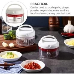 Mini Manual Garlic Chopper Mini Crusher Portable Vegetable Chopper Chopper Chopper Meat Cutting Machine For Garlic Ginger Onion Food -Kitchen Appliances Discounts 92865435 4