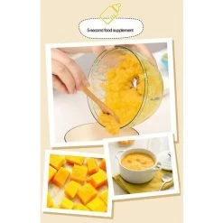 Mini Chopper Hand Chopper Manual String For Cutting Vegetables Onions Garlic Meat Stainless Steel Blades Non-Slip Base 485ml Yellow -Kitchen Appliances Discounts 92867376 3