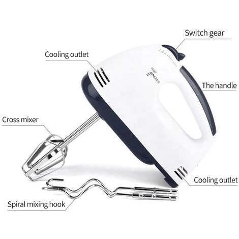 Electric Hand Mixer 7 Speeds Stainless Steel Electric Hand Mixer 5 Electric Hand Mixer 7 Speeds Stainless Steel Electric Hand Mixer - Image 3