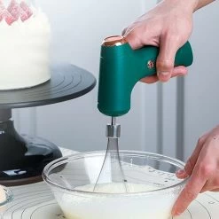 Electric Hand Whisk Wireless Electric Egg Beater Household Charging Hand Egg Beater Small Whisk Stir Egg White Cream Cooking Convenient To Use (color : Green) -Kitchen Appliances Discounts 93486812 3
