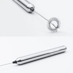 Portable Milk Frother, Battery Operated Portable Electric Milk Frother Coffee Maker Latte Cappuccino 304 Stainless Steel Whisk -Kitchen Appliances Discounts 93498719 3