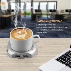 USB Coffee Cup Warmer Desktop Cup Warmer 10cmx9cmx2cm -Kitchen Appliances Discounts 93535544 3