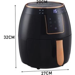 Livingandhome Black Large 5.5L Digital Touchscreen Air Fryer -Kitchen Appliances Discounts 93885864 5