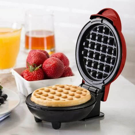 Mini Waffle Maker, Small Waffle Maker, Nonstick Hash Brown Waffle Maker, Easy Clean Tomato Crusher For Personal Pancakes, Cookies, Eggs And Breakfast, Lunch And Snacks, Red 5 Mini Waffle Maker, Small Waffle Maker, Nonstick Hash Brown Waffle Maker, Easy Clean Tomato Crusher For Personal Pancakes, Cookies, Eggs And Breakfast, Lunch And Snacks, Red - Image 3