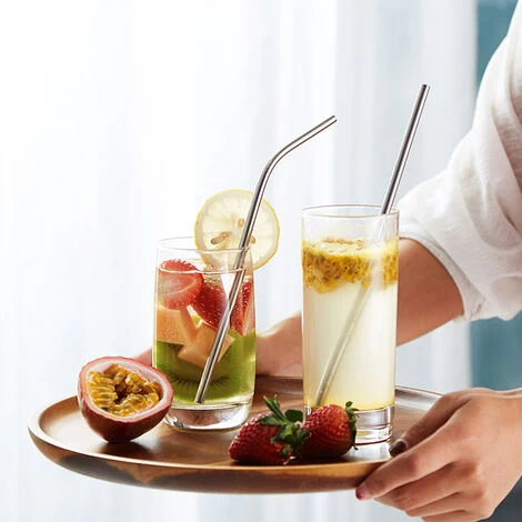 Reusable Straws, Stainless Steel Drinking Straws 4 Reusable Straws, Stainless Steel Drinking Straws - Image 2