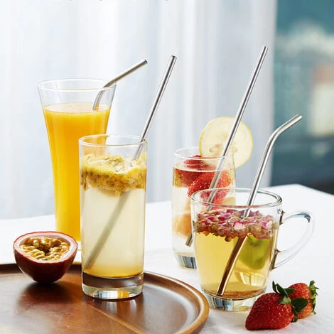 Reusable Straws, Stainless Steel Drinking Straws 5 Reusable Straws, Stainless Steel Drinking Straws - Image 3