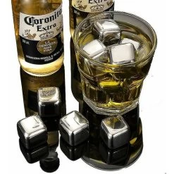 Stainless Steel Ice Cubes, Reusable Whiskey Wine Chilling Stones -Kitchen Appliances Discounts 95066429 3