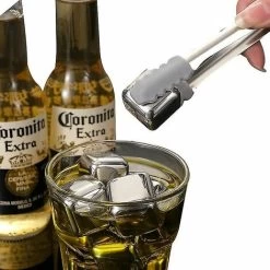 Stainless Steel Ice Cubes, Reusable Whiskey Wine Chilling Stones -Kitchen Appliances Discounts 95066429 4