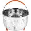 Stainless Steel Steamer Basket Instant Steamer Basket With Silicone Covered Handle Cooking Vegetables And Food