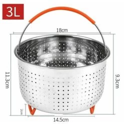 Stainless Steel Steamer Basket Instant Steamer Basket With Silicone Covered Handle Cooking Vegetables And Food -Kitchen Appliances Discounts 95066464 5