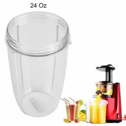 Top Juicer Cup Parts Mug Replacement For Nutribullet Nutri Suit For 900W Blenders Juice Mixer, Fruit And Vegetable Mixing Machine 18/24/32Oz (24 Oz) -Kitchen Appliances Discounts 95534202 3