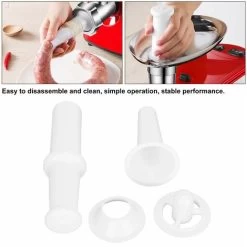 Food Pusher Sausage Filling Nozzle Kubbe Attachment Food Grade Quality Manual Sausage Maker Meat Stuffer Filler Universal -Kitchen Appliances Discounts 95534222 2