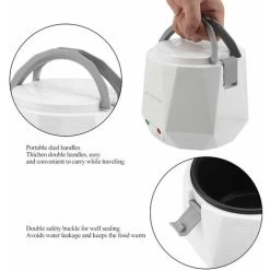 12V 100W 1.3 L Electric Portable Multifunctional Rice Cooker Food Steamer For Car White -Kitchen Appliances Discounts 95534299 4