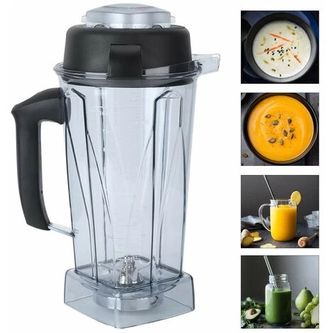 Blender Cup, 64oz Transparent Blender Container Cup Lid Blade Replacement Accessories Kit Fit For Vitamix 5 Blender Cup, 64oz Transparent Blender Container Cup Lid Blade Replacement Accessories Kit Fit For Vitamix - Image 3
