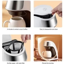 250ml Single Serve Coffee Maker Mini Multi Purpose Extraction Coffee Machine 220V(EU ) EU -Kitchen Appliances Discounts 95534334 5