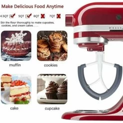 Kitchenaid Stand Mixer AccessoriesFlat Beater For MixerFlexible Edge Flat Beater For KitchenAid Artisan Mixer For Kitchen Flour Cream Mixing(4.5-5 Quart) 9 Kitchenaid Stand Mixer AccessoriesFlat Beater For MixerFlexible Edge Flat Beater For KitchenAid Artisan Mixer For Kitchen Flour Cream Mixing(4.5-5 Quart) -Kitchen Appliances Discounts 95643381 3