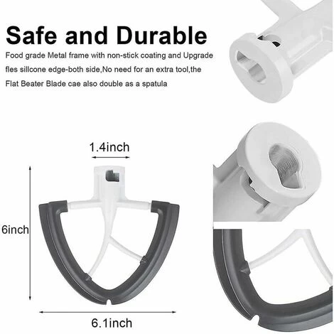 Kitchenaid Stand Mixer AccessoriesFlat Beater For MixerFlexible Edge Flat Beater For KitchenAid Artisan Mixer For Kitchen Flour Cream Mixing(4.5-5 Quart) 6 Kitchenaid Stand Mixer AccessoriesFlat Beater For MixerFlexible Edge Flat Beater For KitchenAid Artisan Mixer For Kitchen Flour Cream Mixing(4.5-5 Quart) - Image 4