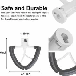 Flexible Edge Flat Beater For Mixing Kitchen Flour CreamFlat Beater For KitchenAid Stand Mixer Accessories For KitchenAid Artisan Mixer 4.5-5 Quart 10 Flexible Edge Flat Beater For Mixing Kitchen Flour CreamFlat Beater For KitchenAid Stand Mixer Accessories For KitchenAid Artisan Mixer 4.5-5 Quart -Kitchen Appliances Discounts 95648571 4