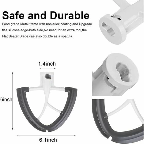 Flexible Edge Flat Beater For Mixing Kitchen Flour CreamFlat Beater For KitchenAid Stand Mixer Accessories For KitchenAid Artisan Mixer 4.5-5 Quart 6 Flexible Edge Flat Beater For Mixing Kitchen Flour CreamFlat Beater For KitchenAid Stand Mixer Accessories For KitchenAid Artisan Mixer 4.5-5 Quart - Image 4