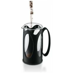 3 Cups 0.35L Black Borosilicate Glass Coffee Maker
