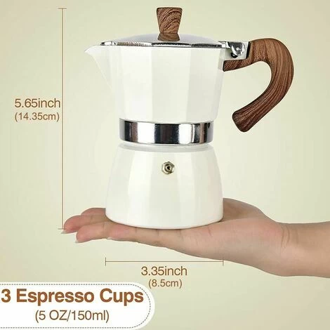 3 Cup Espresso Moka Pot 150ml (5oz) Premium Aluminum Manual Cuban Coffee Maker Stovetop Espresso Coffee Maker2 Moka Italian Espresso Greek Coffee Maker Infu Filter 5 3 Cup Espresso Moka Pot 150ml (5oz) Premium Aluminum Manual Cuban Coffee Maker Stovetop Espresso Coffee Maker2 Moka Italian Espresso Greek Coffee Maker Infu Filter - Image 3