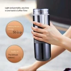 Espresso Maker With Battery Powered Coffee Maker, Electric Car Travel, Camping, Boating, Hiking Compatible, Rechargeable Battery -Kitchen Appliances Discounts 95709023 4