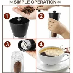 GTA Manual Coffee Grinder, Adjustable Portable Coffee Grinder With Stainless Steel Compact Size Perfect For Travel/Camping/Office 10 GTA Manual Coffee Grinder, Adjustable Portable Coffee Grinder With Stainless Steel Compact Size Perfect For Travel/Camping/Office -Kitchen Appliances Discounts 95717211 4