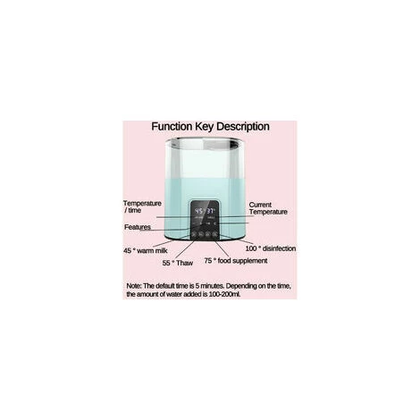 6 In 1 Smart Universal Baby Bottle Warmer, Heated Sterilizer 110-220V, Electric Milk Food Warmer With Timer 5 6 In 1 Smart Universal Baby Bottle Warmer, Heated Sterilizer 110-220V, Electric Milk Food Warmer With Timer - Image 3