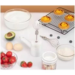 Blender Household Electric Portable Cordless Egg Beater Multifunction Creamer Cooking Whisk White -Kitchen Appliances Discounts 95850509 5