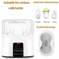 Bottle Warmer With LED Indicators Breastmilk/Formula/Baby Food Sterilization Bottle Warmer And Timer, White EU Plug -Kitchen Appliances Discounts 96001167 3